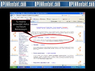 Tu można sprawdzić status na Forum Biznesowym 