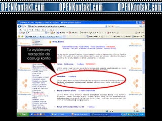 Tu wybieramy narzędzia do obsługi konta 