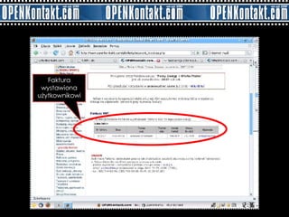 Faktura wystawiona użytkownikowi 