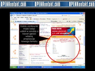 Każdy użytkownik może wziąć udział w sondzie a nawet zgłosić własną propozycję nowego tematu 