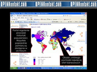 Obszar, z którego pochodzi najwięcej ofert biznesowych  Portal regularnie prowadzi statystyki popularności. Wszystkie poprzednie pomiary są dostępne w archiwum 
