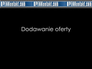 Dodawanie oferty 