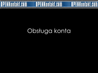 Obsługa konta 