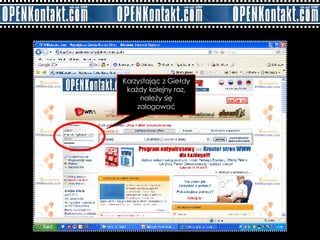 Korzystając z Giełdy każdy kolejny raz, należy się zalogować 