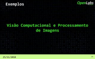 Visão Computacional e Processamento
de Imagens
25/11/2018 23
Exemplos
 