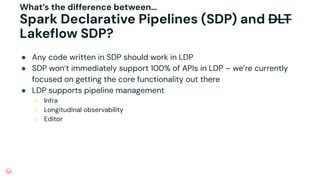 [Open Lakehouse + AI] Declarative Pipelines in Apache Spark | PDF