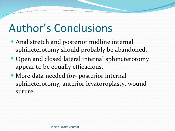 sphincterotomy anal Life an after