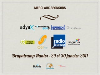 MERCI AUX SPONSORS
 