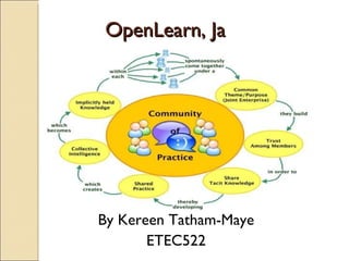 OpenLearn, Ja By Kereen Tatham-Maye ETEC522 