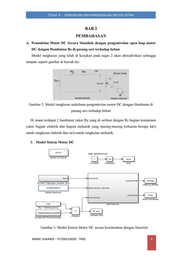 Open loop motor dc Simulink | PDF