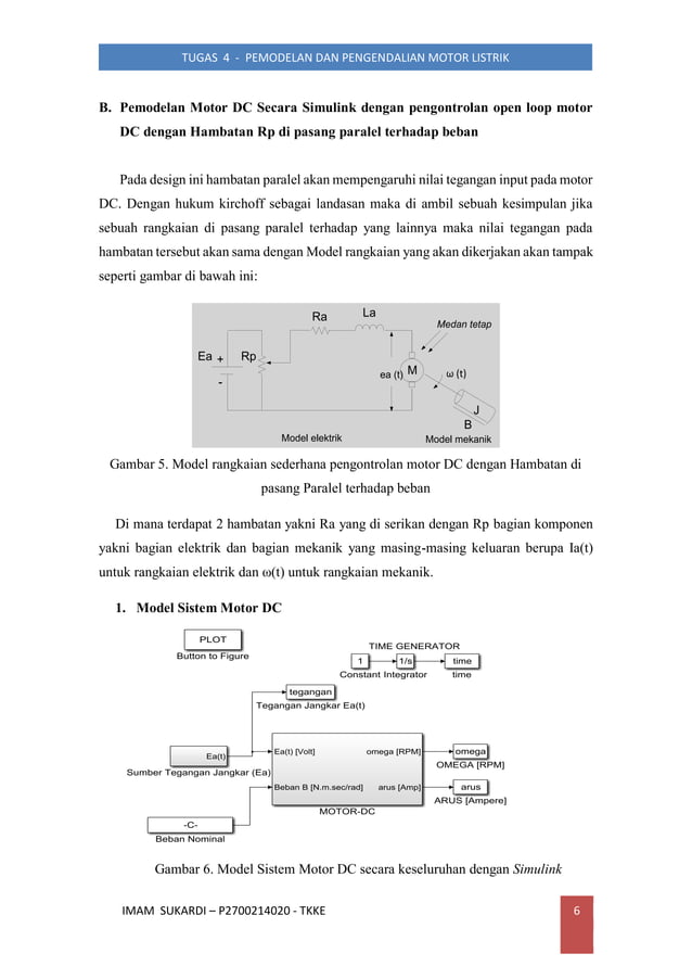 Open loop motor dc Simulink | PDF