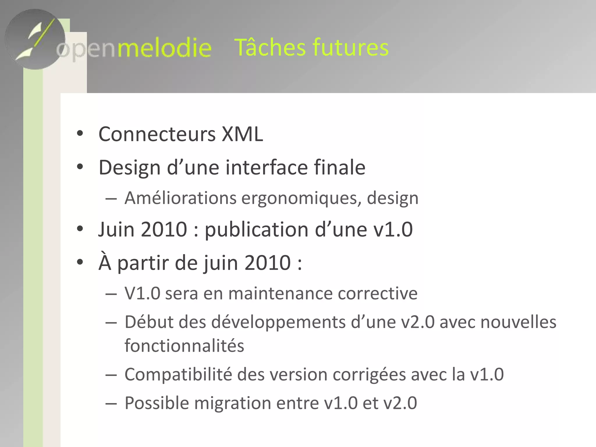 Tâches pour la v0.7 – 2