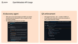 OpenMetadata Spotlight - OpenMetadata @ Gorgias | PDF