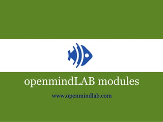  

openmindLAB modules
    www.openmindlab.com
 