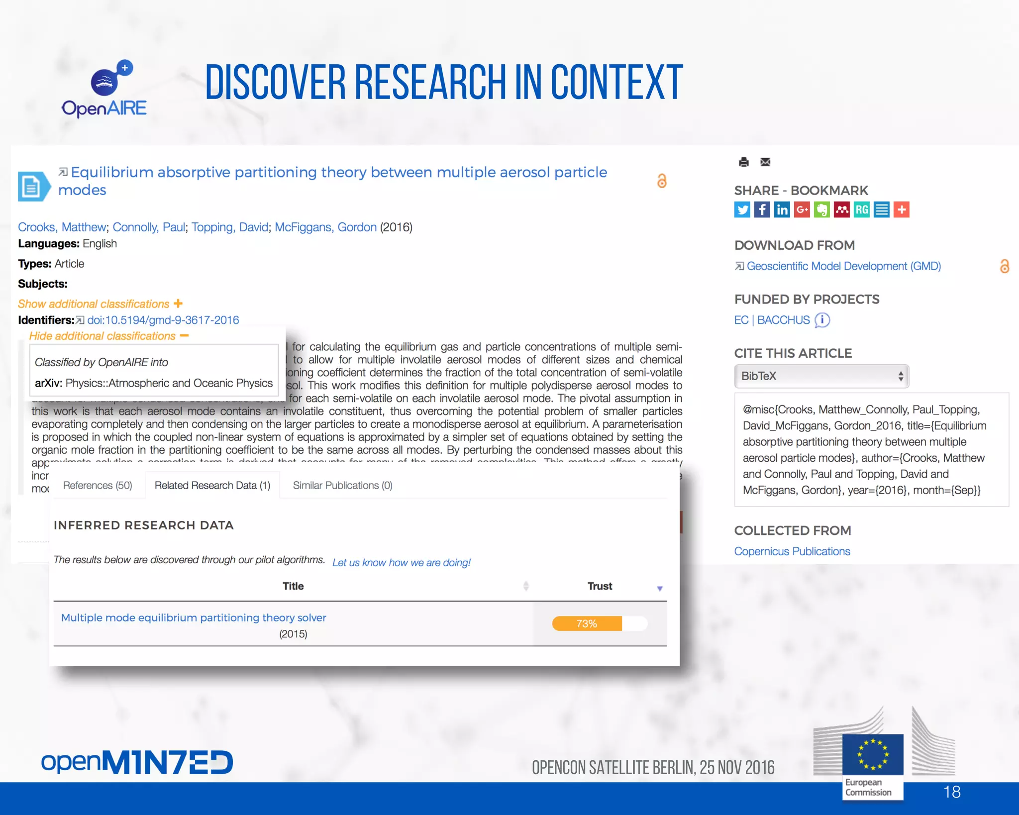 18
Discover research in context
OpenCon SatelliteBerlin, 25Nov 2016
 