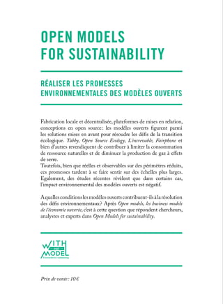 Open models for sustainability