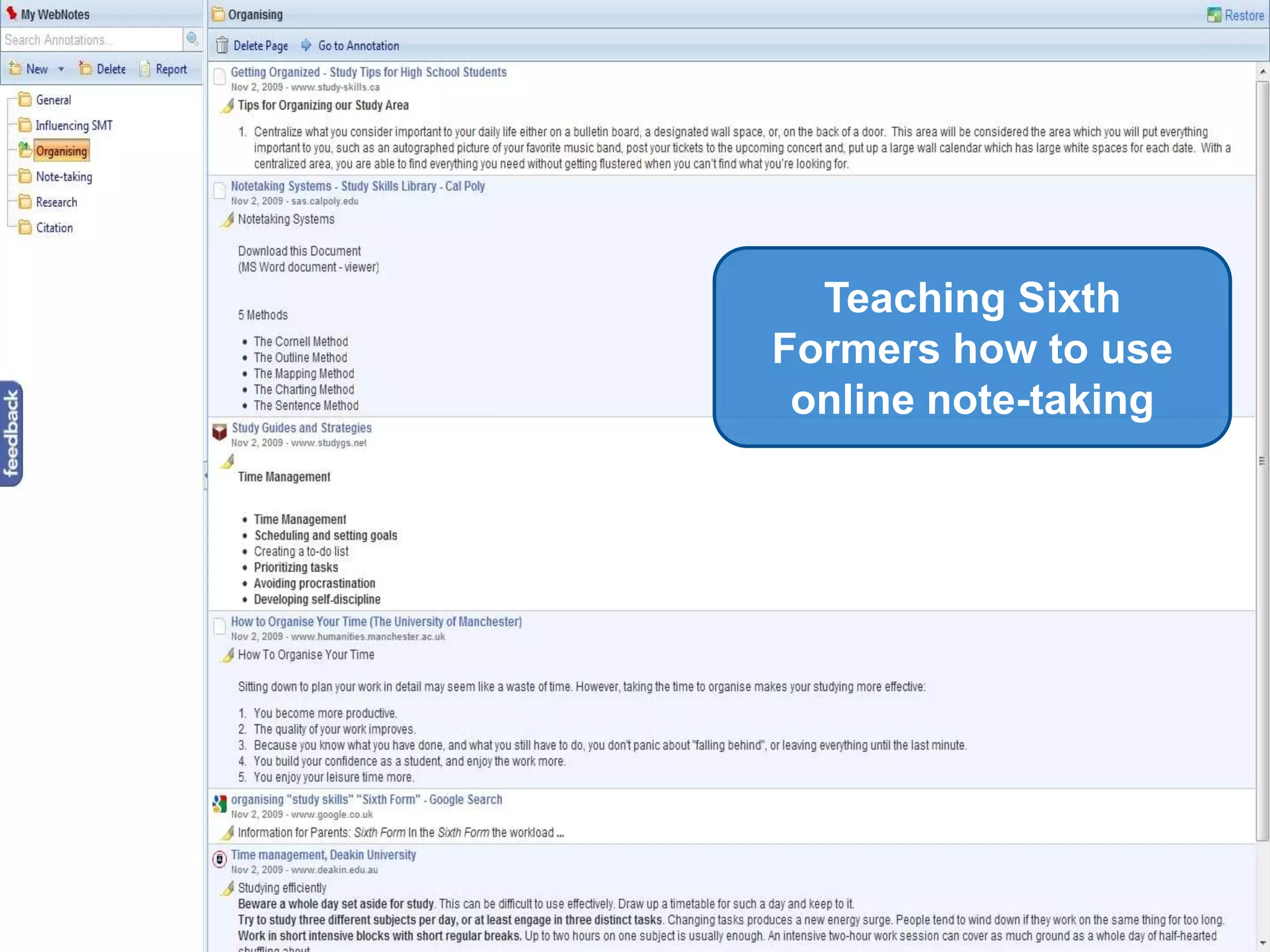 47Teaching Sixth Formers how to use online note-taking