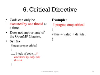 Open mp directives | PDF