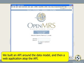 We built an API around the data model, and then a web application atop the API. 