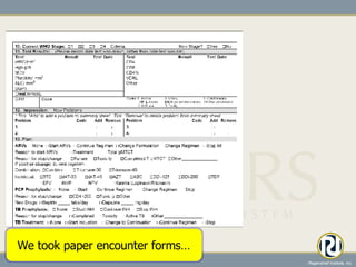 We took paper encounter forms… 