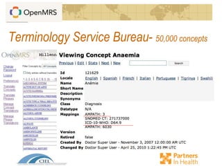Terminology Service Bureau- 50,000 concepts
 