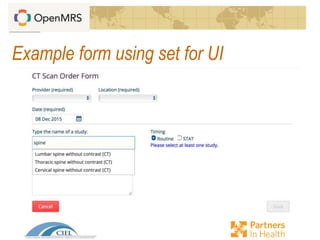 Example form using set for UI
 