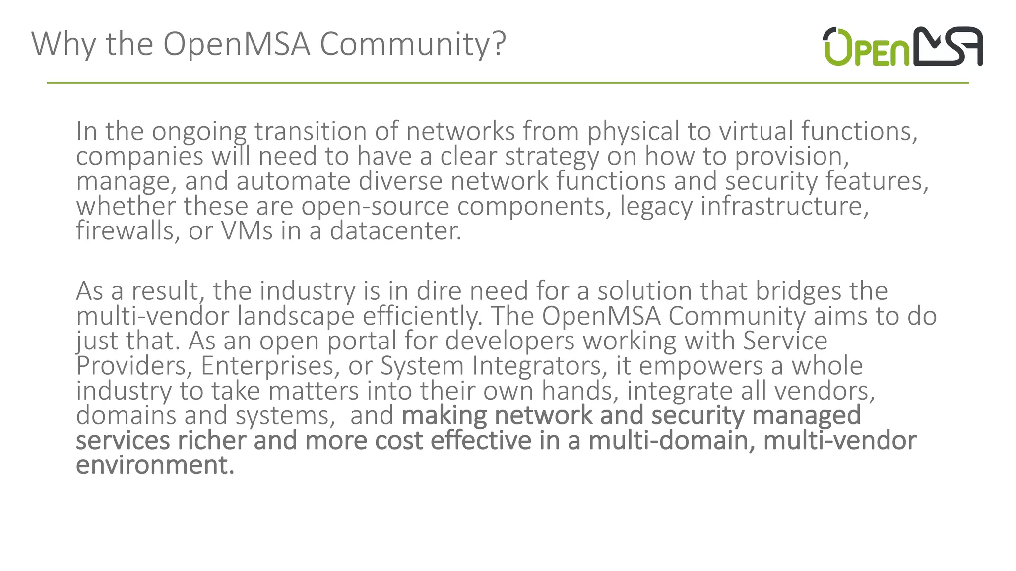 OpenMSA Community Overview PDF Openmsa community overview pdf