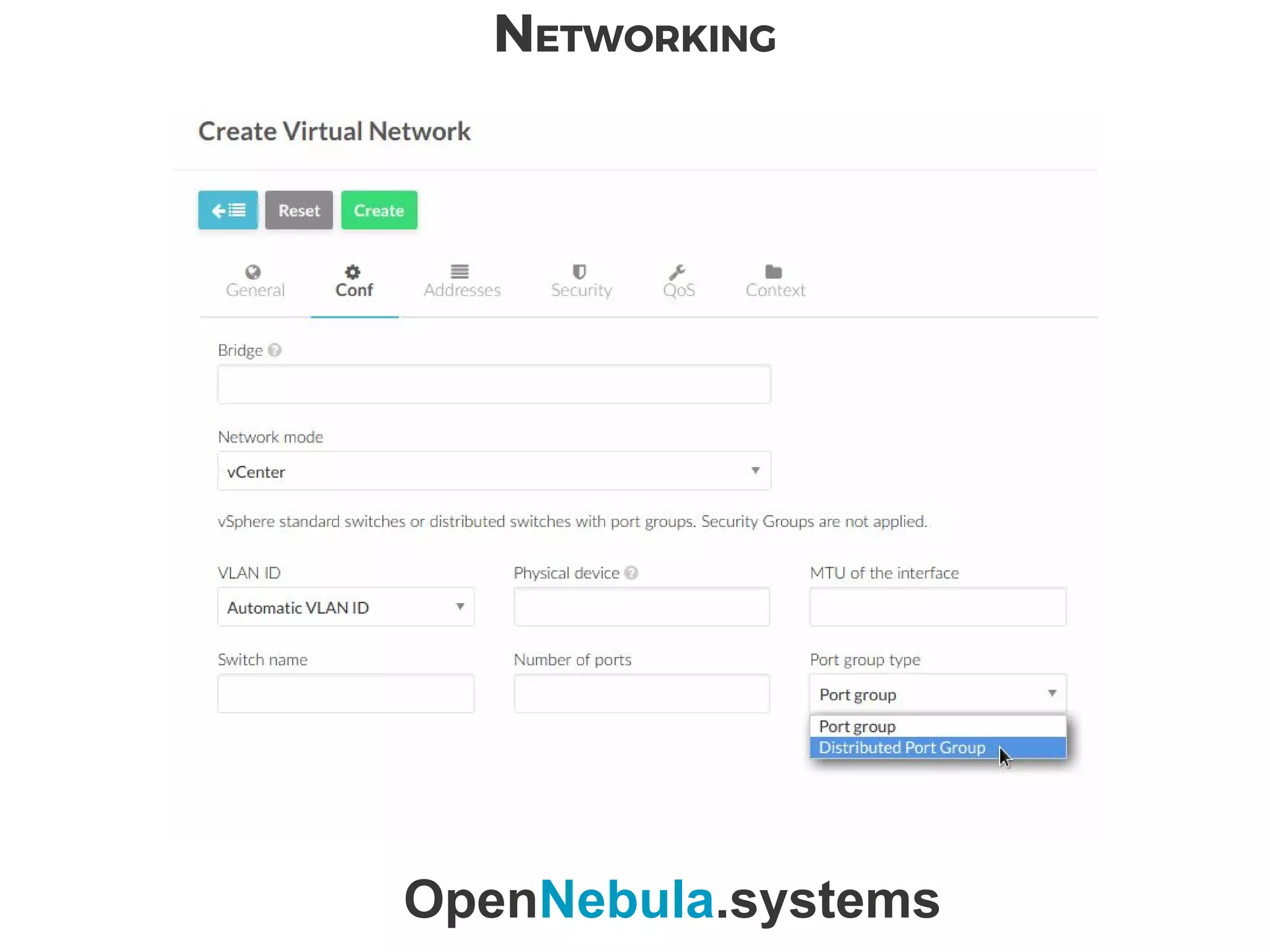 NETWORKING
OpenNebula.systems
 