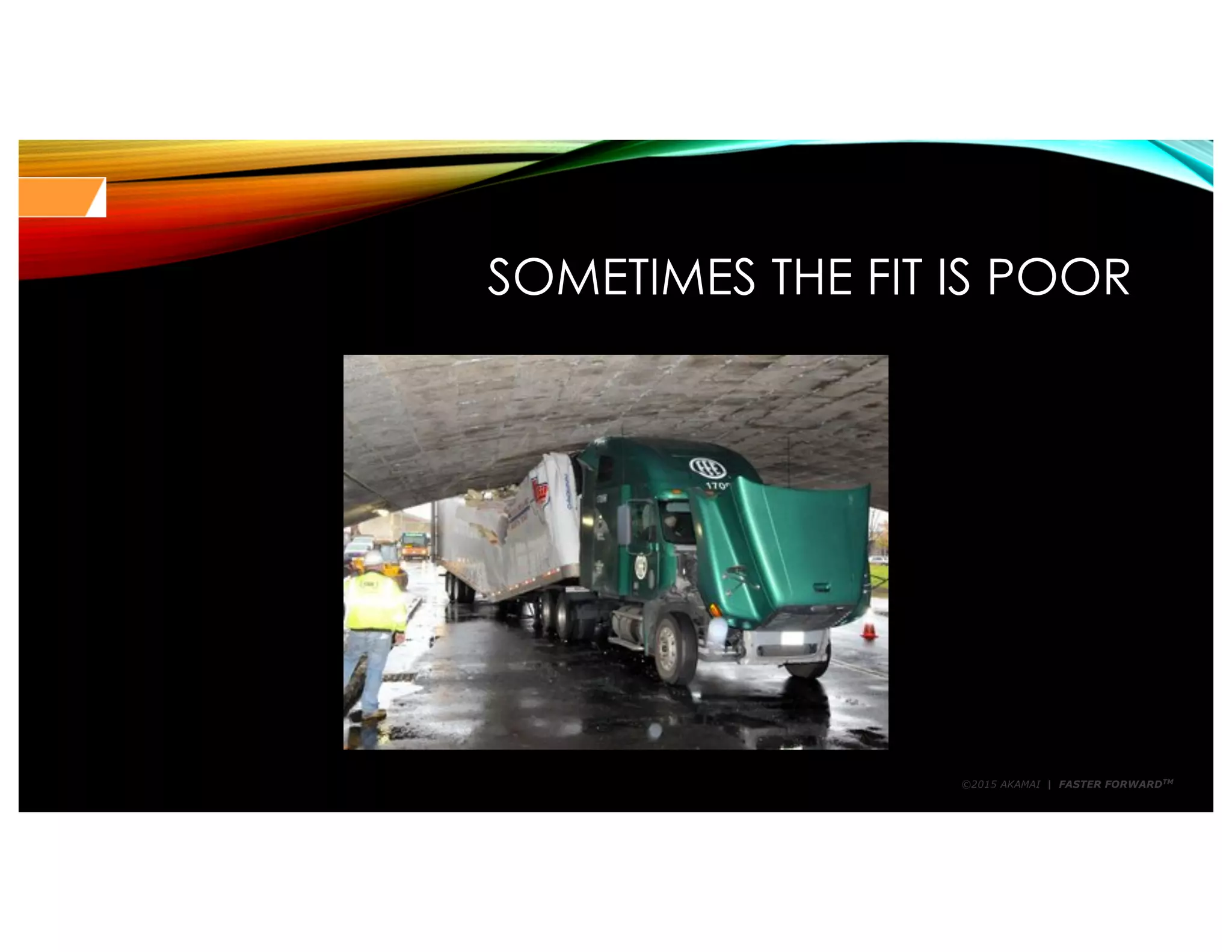 ©2015 AKAMAI | FASTER FORWARDTM
SOMETIMES THE FIT IS POOR
 