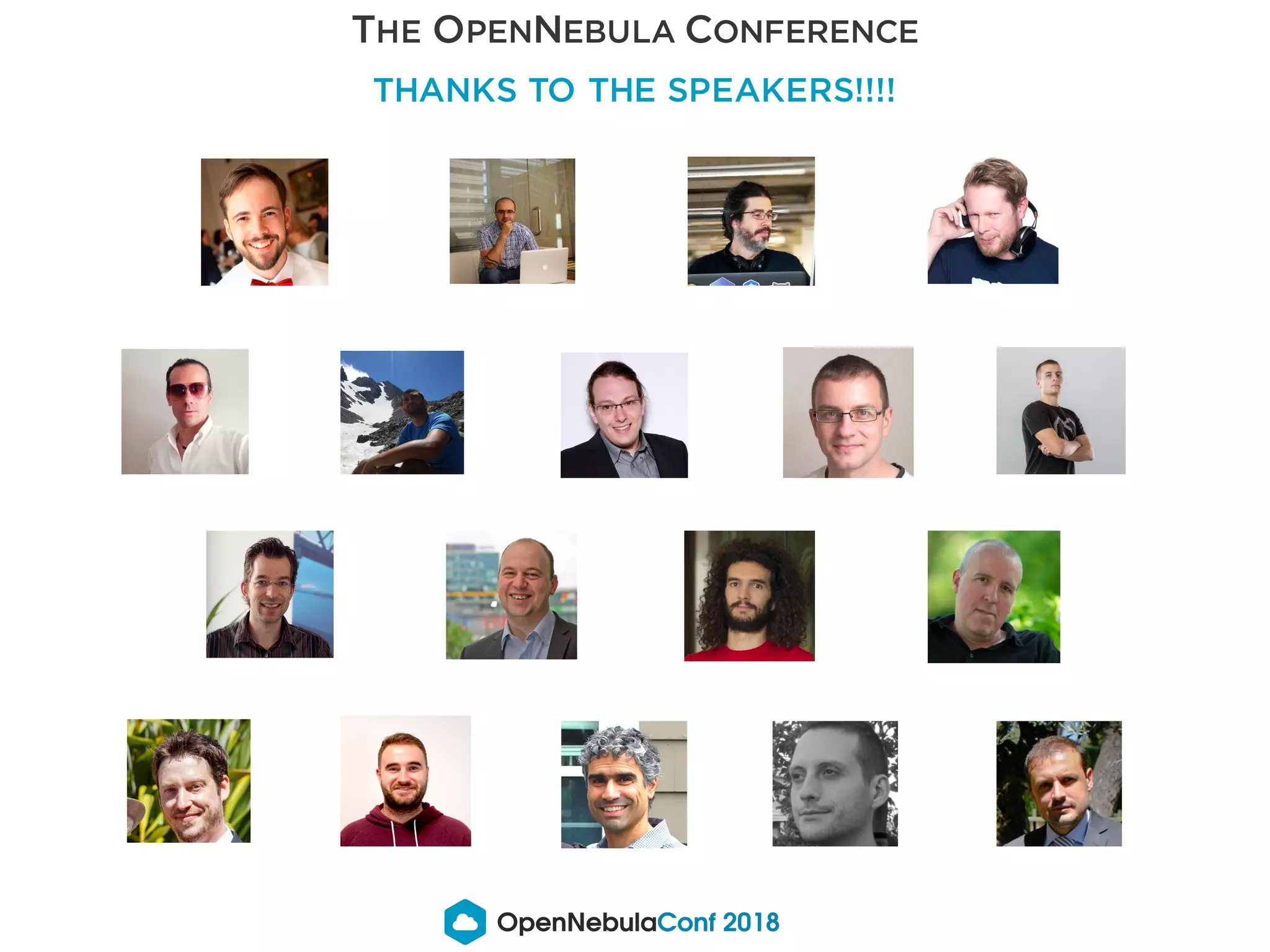 THANKS TO THE SPEAKERS!!!!
THE OPENNEBULA CONFERENCE
 