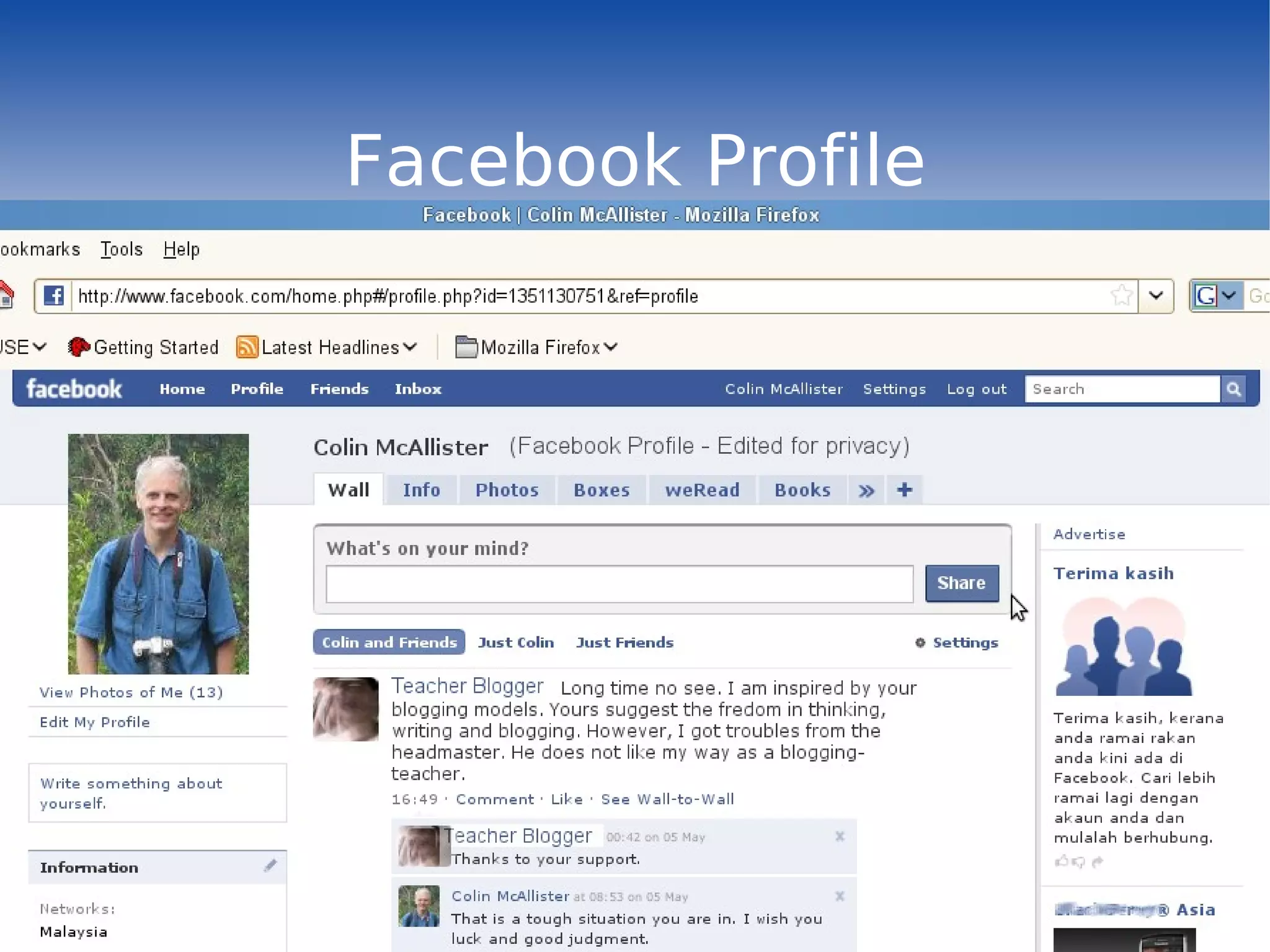 Facebook Profile 