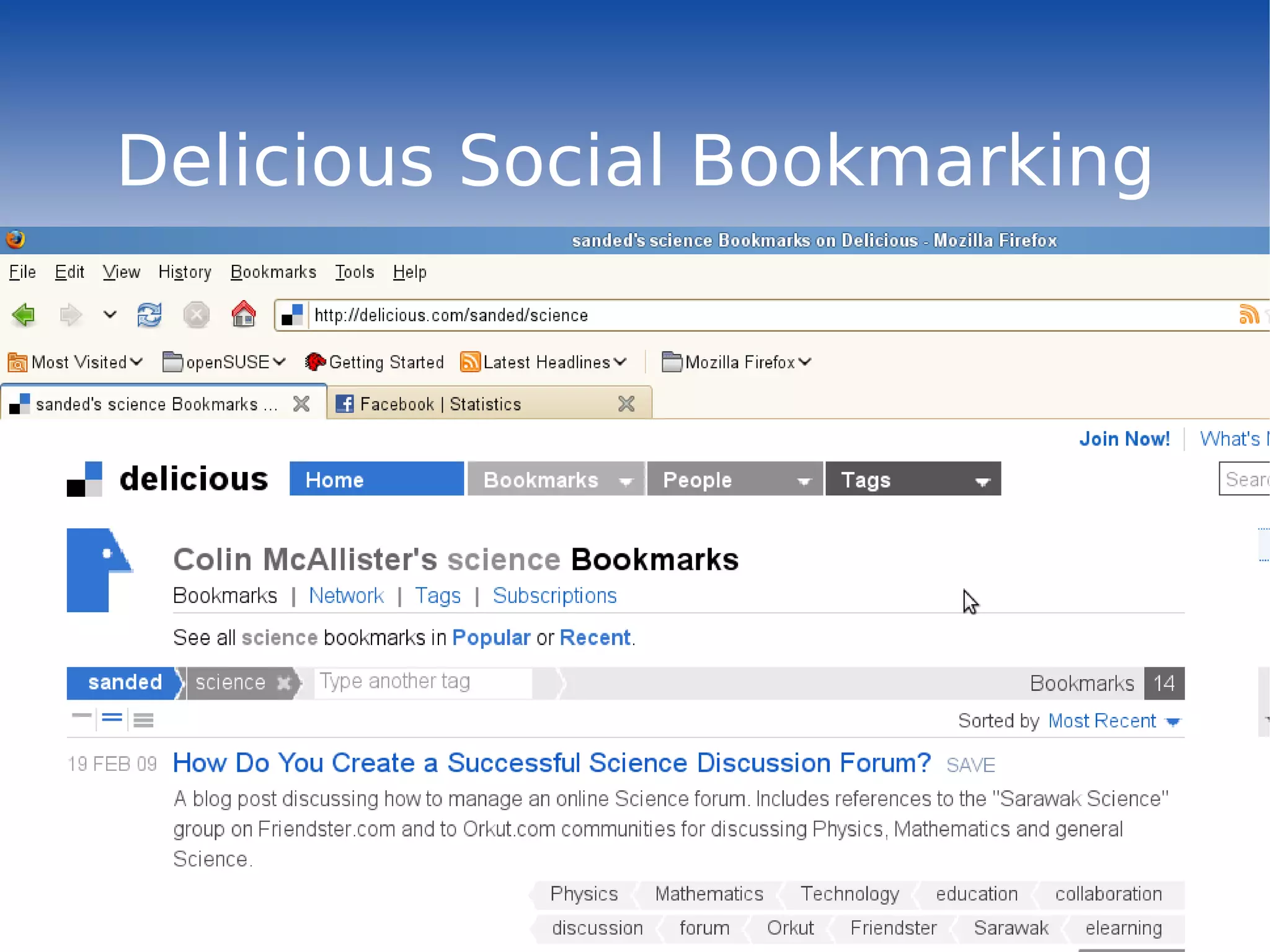 Delicious Social Bookmarking 