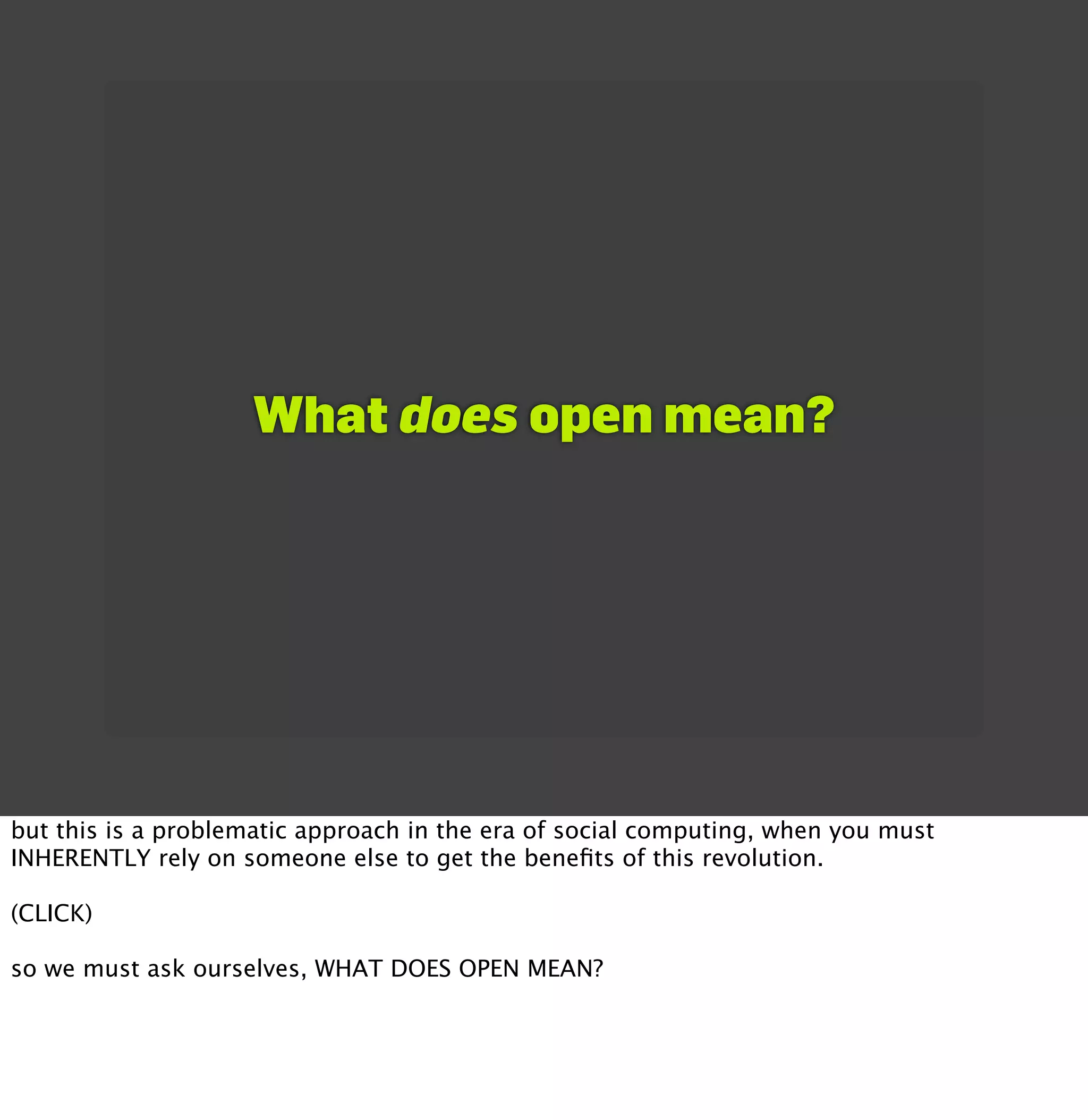Openness In The Era Of Social Web