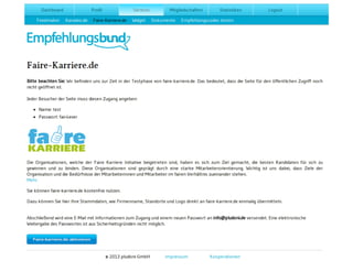 28 OpenNetwork Event, 2013, Freiberg, Präsentation zur Initiative Faire-Karriere