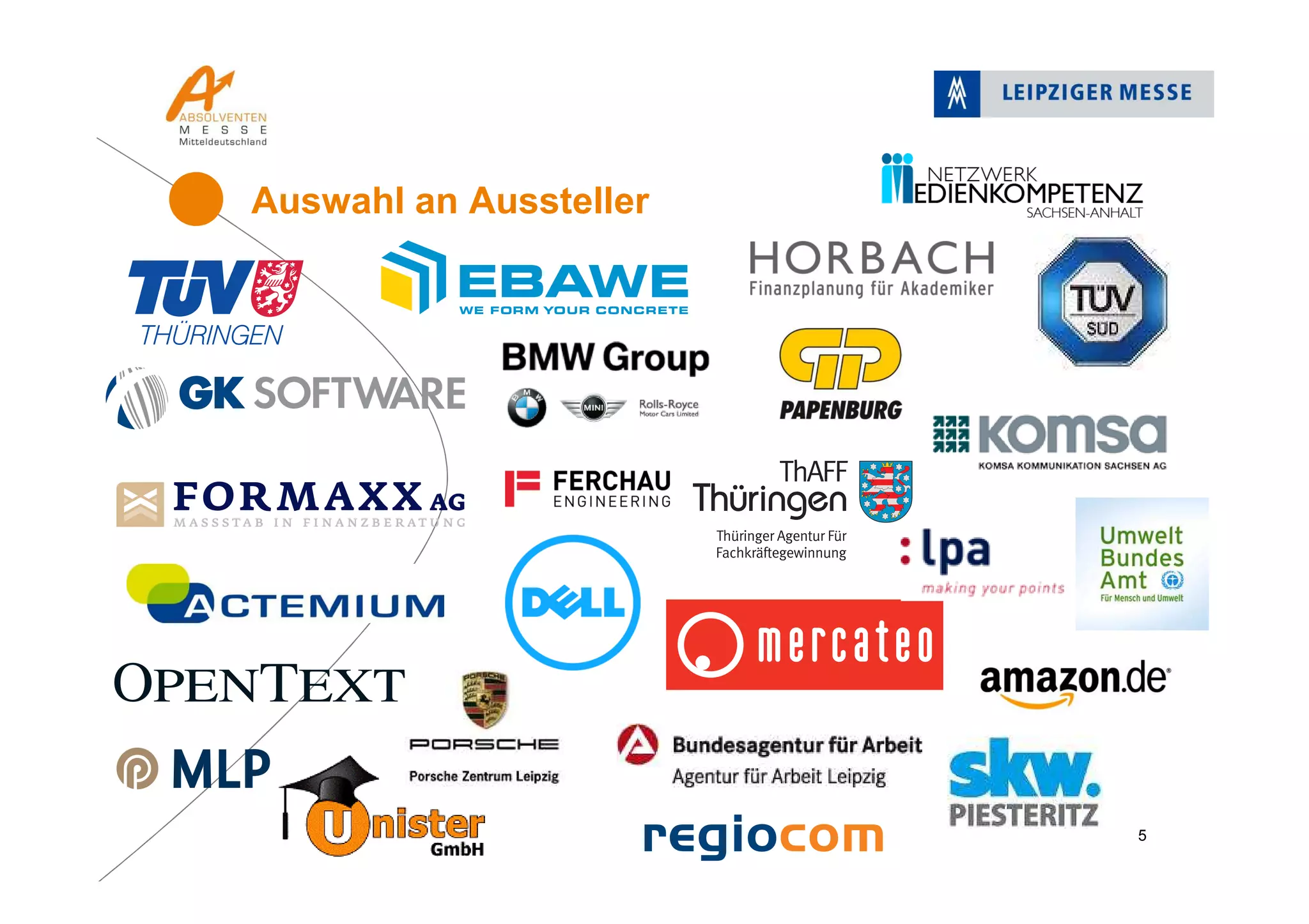 5
Auswahl an Aussteller
 