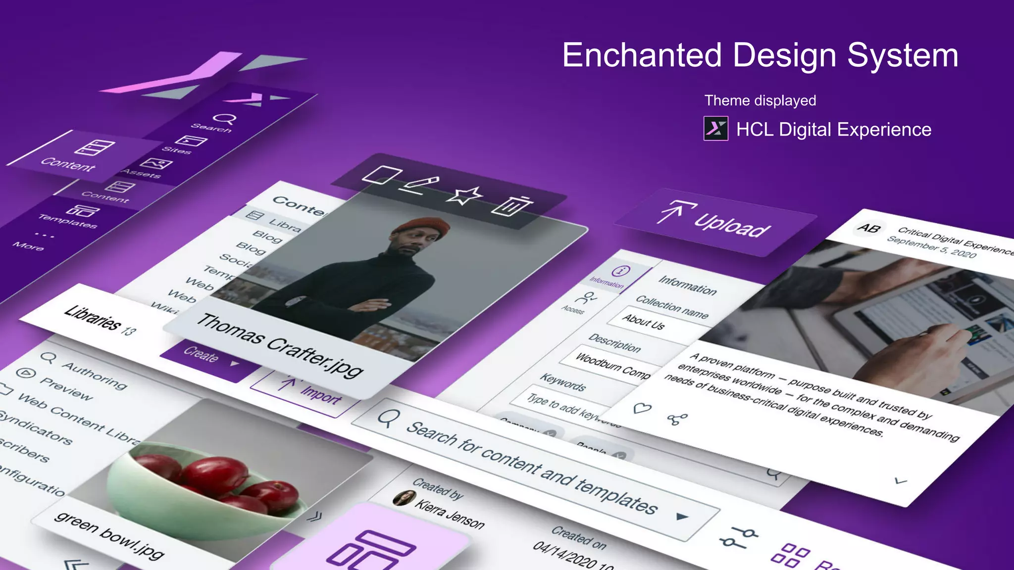 Enchanted Design System
HCL Digital Experience
Theme displayed
 