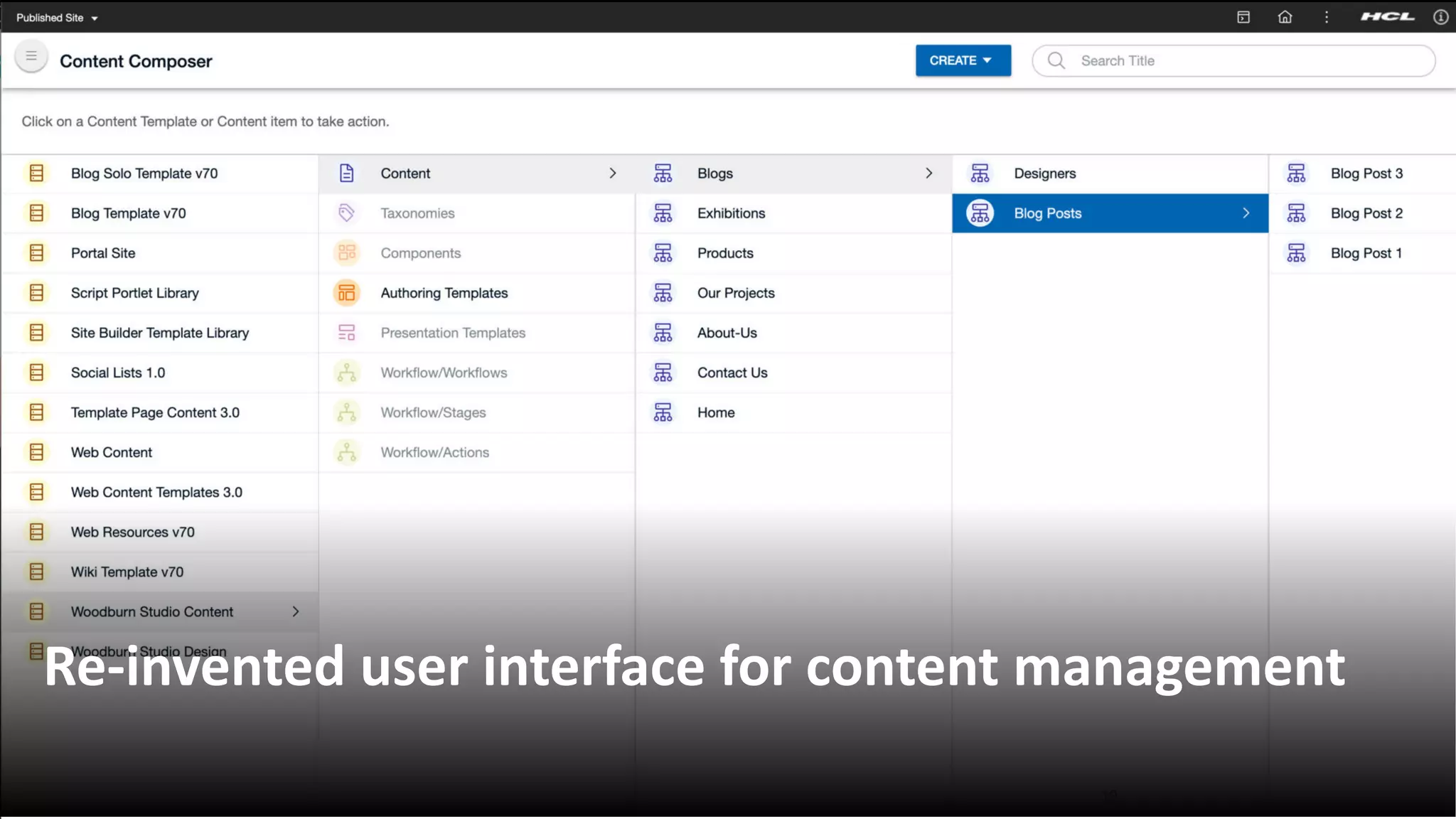 Copyright © 2019 HCL Technologies Limited | www.hcltechsw.com 19
Re-invented user interface for content management
 