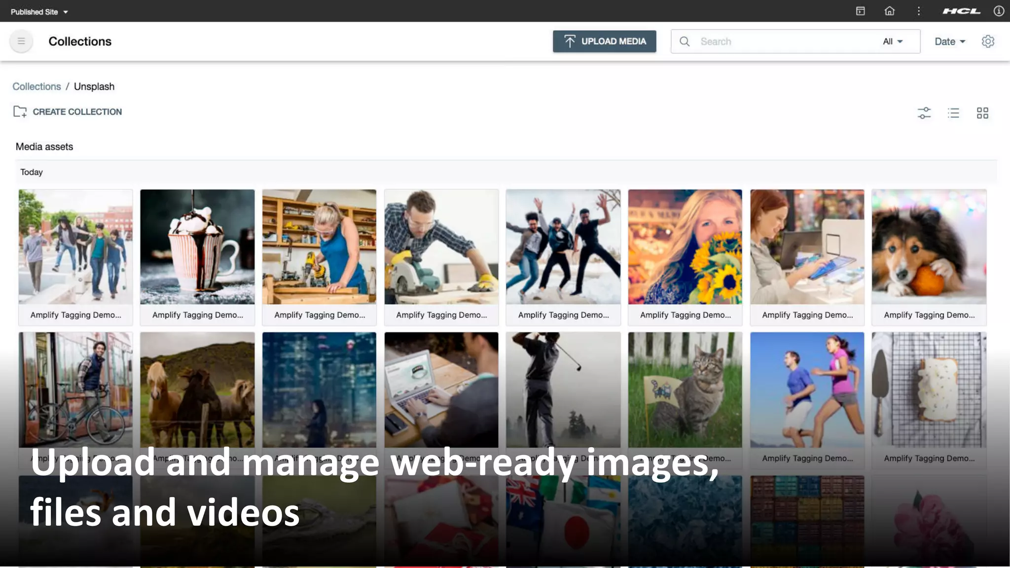 Copyright © 2019 HCL Technologies Limited | www.hcltechsw.com 23
Upload and manage web-ready images,
files and videos
 