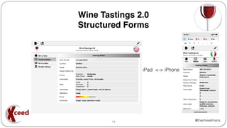 @theoheselmans
Wine Tastings 2.0
Structured Forms
11
iPad <-> iPhone
 