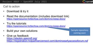 July OpenNTF Webinar - HCL Presents Keep, a new API for Domino