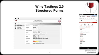 @theoheselmans
@vanakentom
Wine Tastings 2.0
Structured Forms
13
 