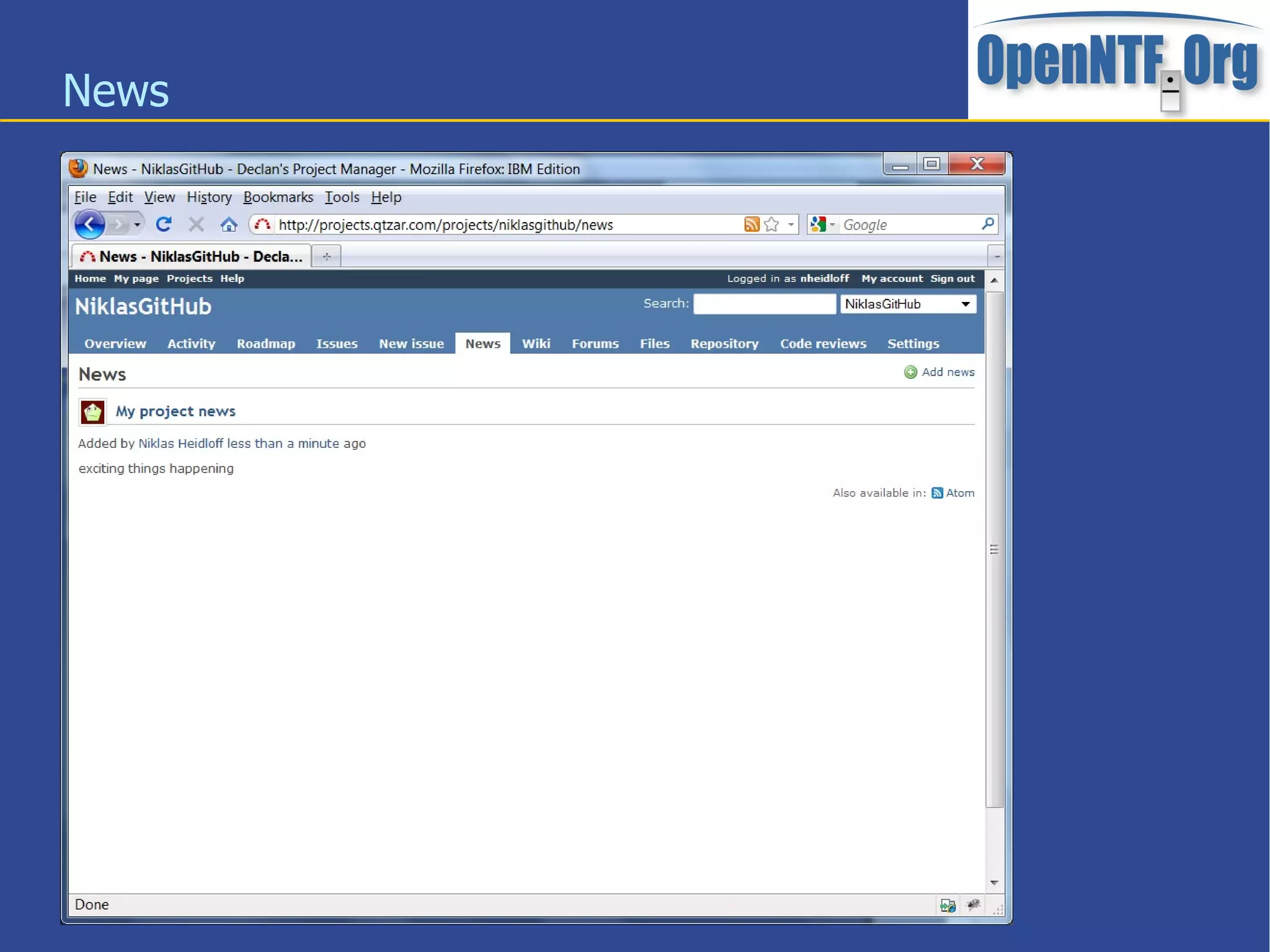 The new project home pages will be consumer focussed with  easy mechanisms to download releases and rate projects 