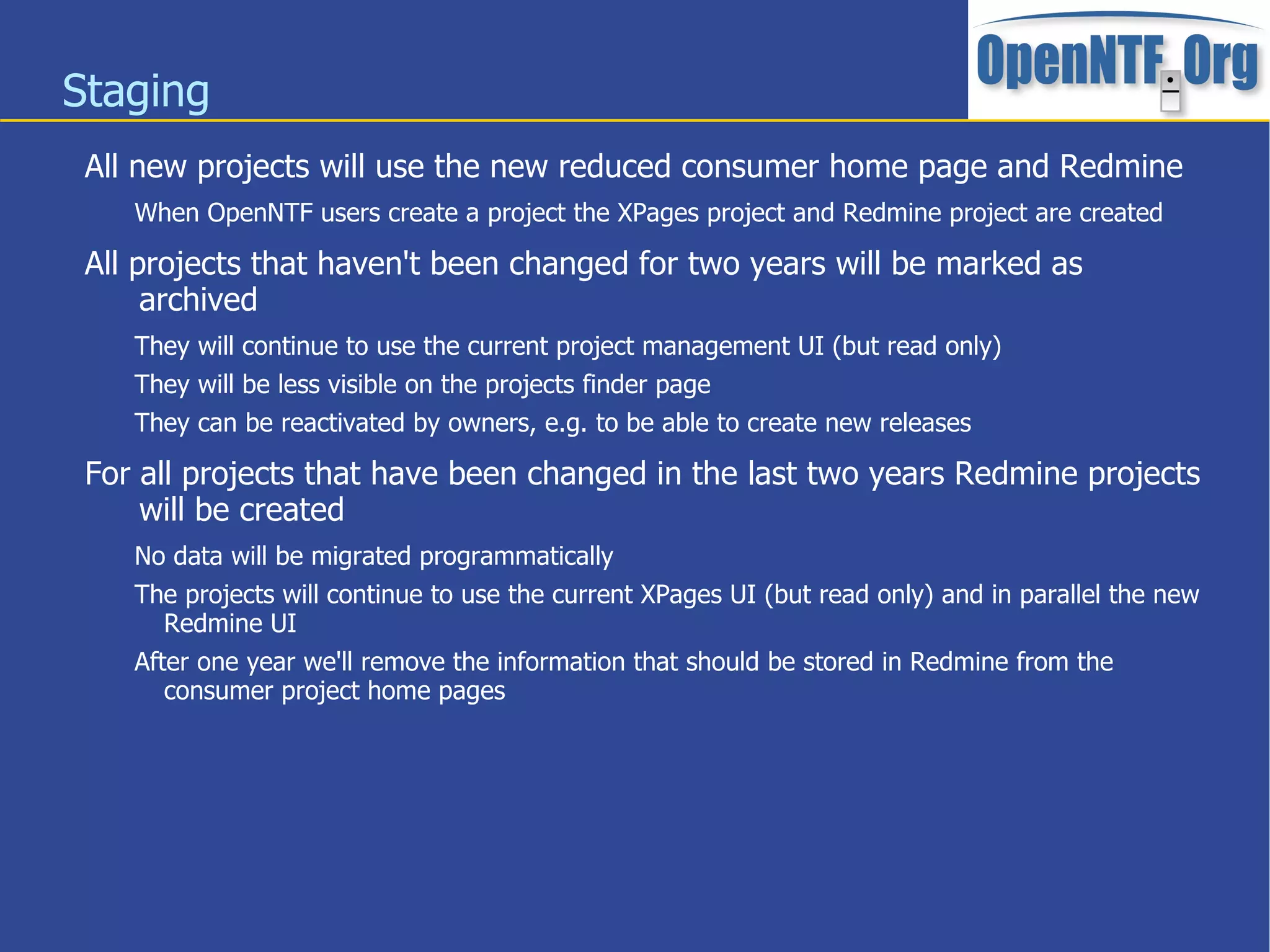 Reviews There will be actions/links to create defects and feature requests which launch into the Redmine UI 