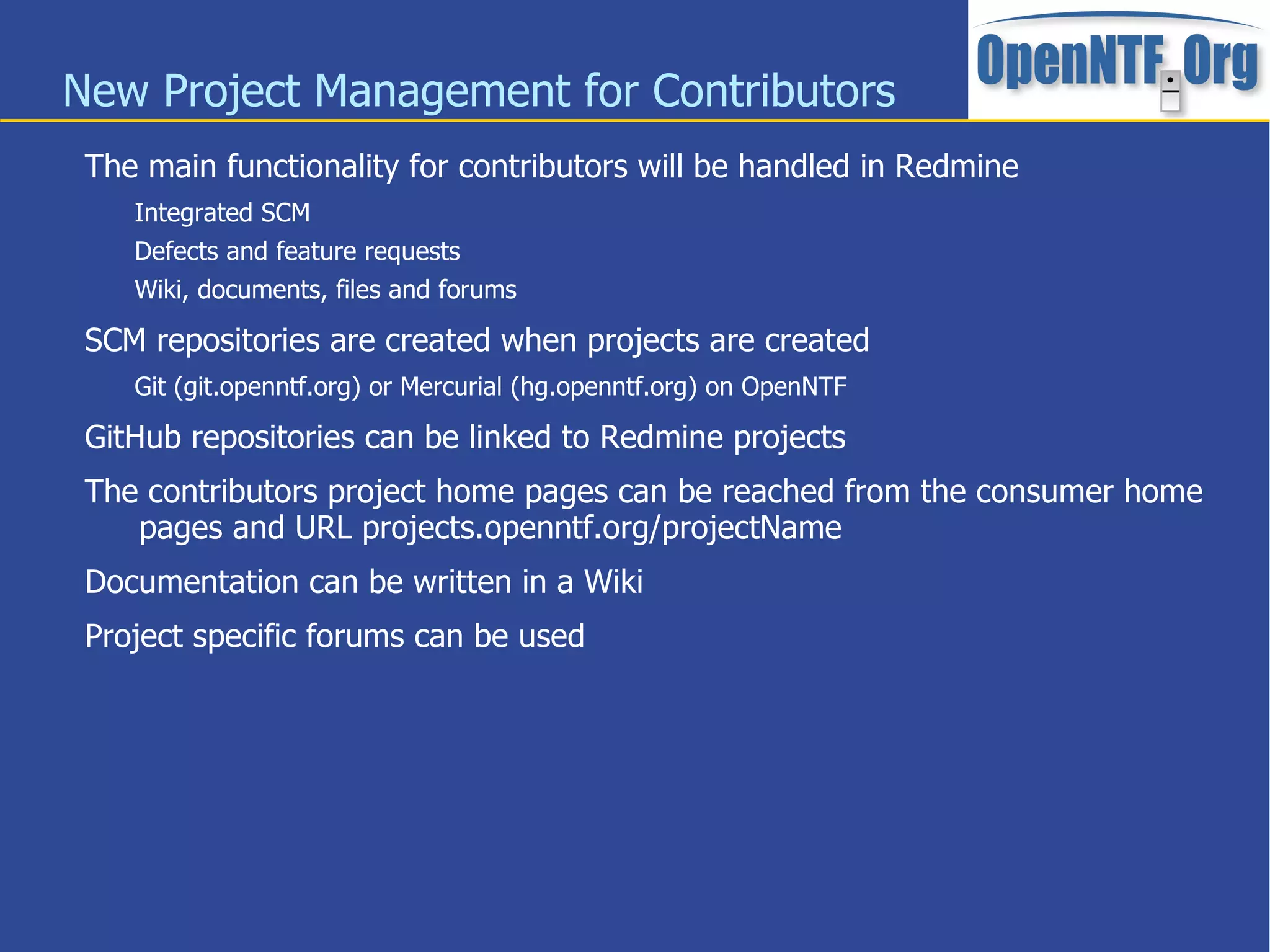 Second prio: Bitbucket Provide the next generation of project/lifecycle management  