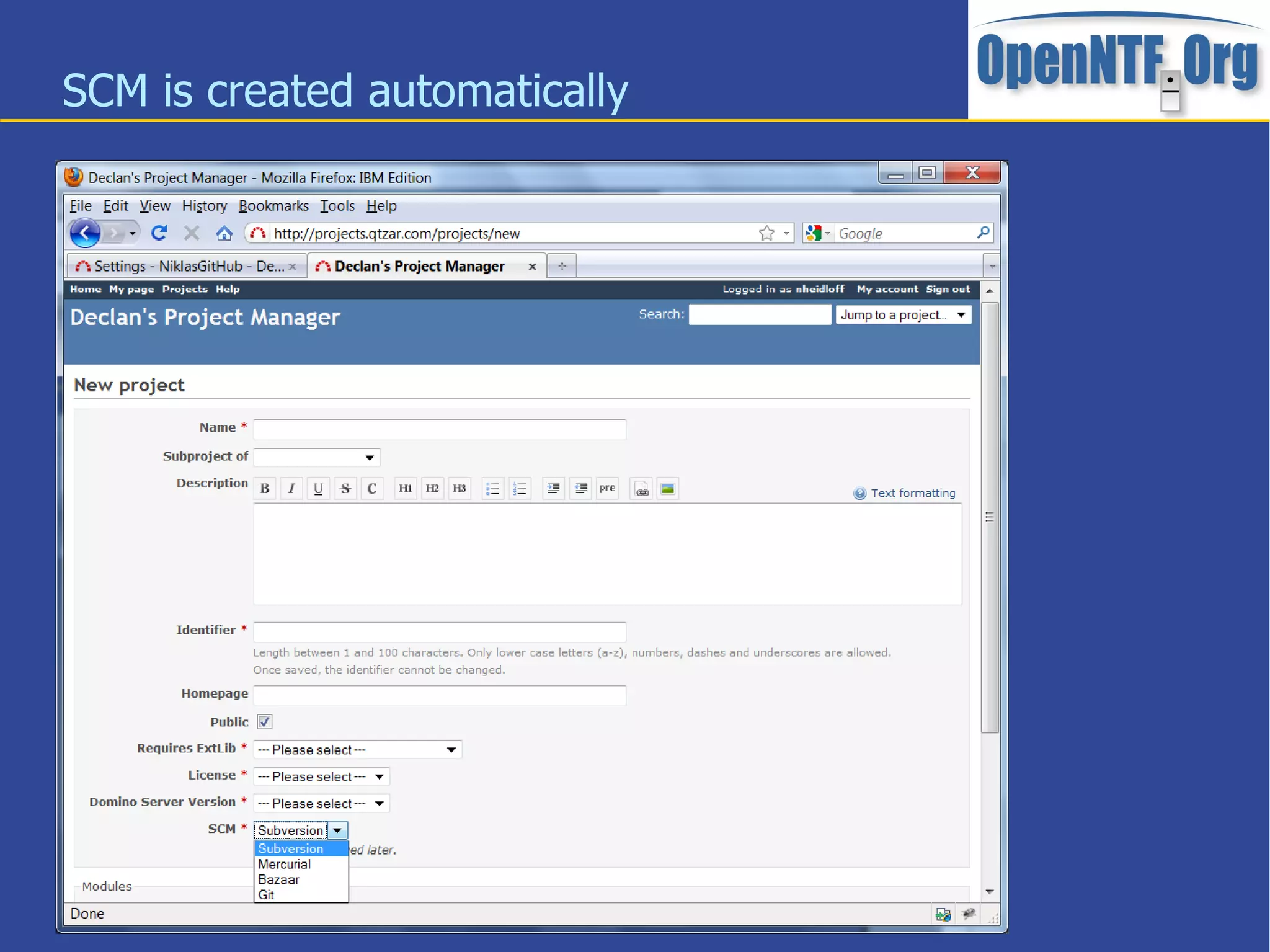Change the current XPages based project management app to be consumer focussed and link to Redmine for contributors 