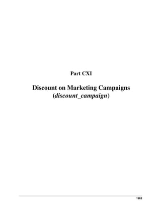 Part CXI

Discount on Marketing Campaigns
(discount_campaign)

1963

 