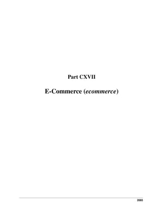 Part CXVII

E-Commerce (ecommerce)

2085

 