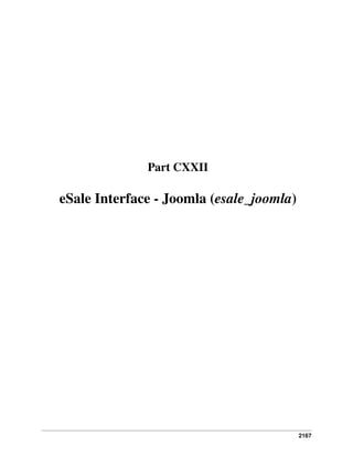 Part CXXII

eSale Interface - Joomla (esale_joomla)

2167

 