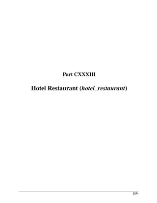 Part CXXXIII

Hotel Restaurant (hotel_restaurant)

2371

 