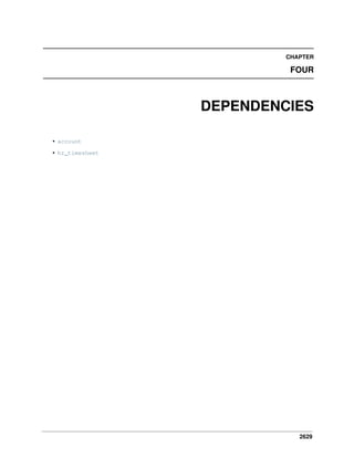 CHAPTER

FOUR

DEPENDENCIES
• account
• hr_timesheet

2629

 
